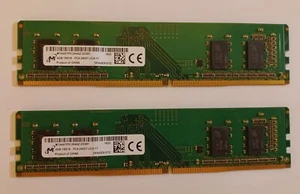 Micron 8GB (2 x 4GB) 1Rx16 PC4-2400T-UCA Desktop Memory RAM MTA4ATF51264AZ-2G3B1 - Picture 1 of 2