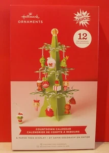 Hallmark The Grinch Countdown Calendar 12 Mini Ornaments & Tree Display NIB - Picture 1 of 5