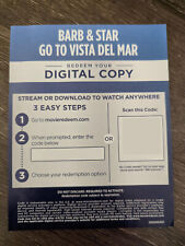 Bar & Star Go To Vista Del Mar HD Digital Movie Code (from blu-ray) 