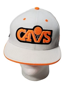New Era 59fifty Hardwood Classics Cavaliers CAVS Fitted White & Orange Hat Cap - Picture 1 of 13
