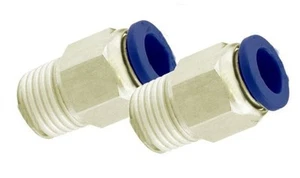 2 X Steckverschraubung Ø8 mm gerade 1/8"AG ind.Qualität - Picture 1 of 1