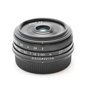 Voigtlander ULTRON 27mm F/2 Black (for Fujifilm X mount) -MINT- #637 - Picture 1 of 12