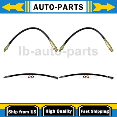 4x Mangueira de freio dianteira traseira para 1966 Chevrolet Biscayne 7.0L - Imagem 1 de 4