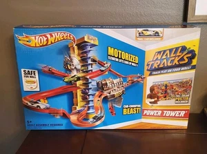 Hot Wheels Power Tower Track Set w Wall Tracks Motorized Elevator W3423 - Picture 1 of 6