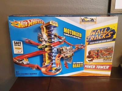 Hot Wheels Power Tower Track Set w Wall Tracks Motorized Elevator W3423 - Image 1 of 4