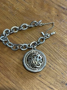 Vintage Monet Chain Bracelet Charm Lanyard Retro Fashion Jewelry Signed Designer - Picture 1 of 5