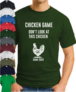 CHICKEN GAME T-SHIRT - printed funny geeky gift farming animal joke gag meme top - Picture 1 of 22