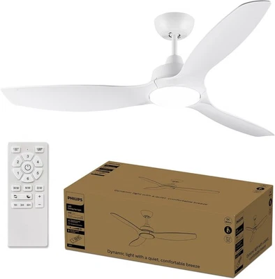 Philips 52" LED Ceiling Fan, 3 Color Temps, Dimming, DC Motor, Remote - Image 1 of 4