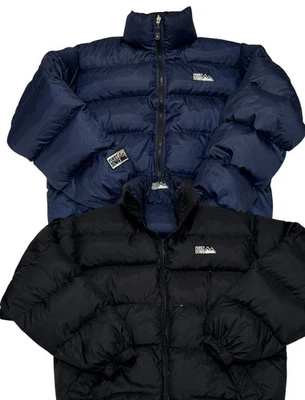 VTG First Down Puffer Down Filled Jacket Size M Reversible 90s Navy Blue Black - Image 1 of 4