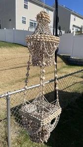 Vintage Seashell Hanging Plant Holder multi layer decorative - Picture 1 of 13