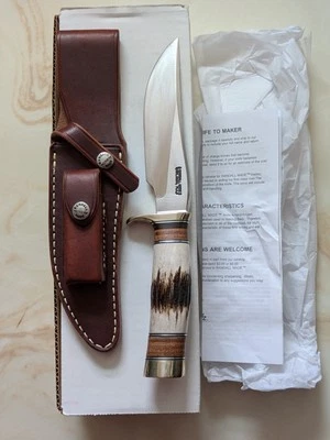 RANDALL MADE KNIFE TRAILBLAZER MODEL 27 WITH CUSTOM 25 HANDLE ORIGINAL SHEATH! - Image 1 of 4