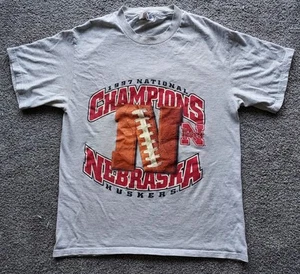 Vtg 1997 Nebraska Cornhuskers National Champions CSA Medium Short Sleeve - Picture 1 of 13