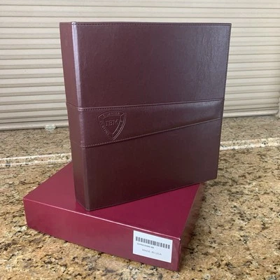 VTG IBM Quarter Century Club Leather Embossed Album Binder Photo Employee Award - Image 1 of 4