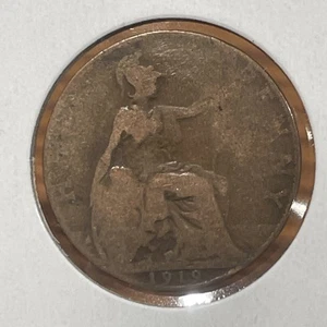 1919 Great Britain 1/2 Penny Half Penny F3102 - Picture 1 of 2