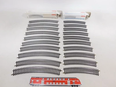 CY573-1# 20x Märklin H0 AC Track Piece K-Track Curved: 2231 + 2232 Mint Box - Image 1 of 3