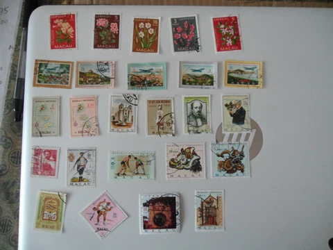 25 X  Macau 1950-70's values include key def top values all VFU high Cat Cover