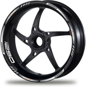 Motorcycle 1290 Super Duke R Wheel Decals Rim Stickers Laminated Stripes White - Picture 1 of 2