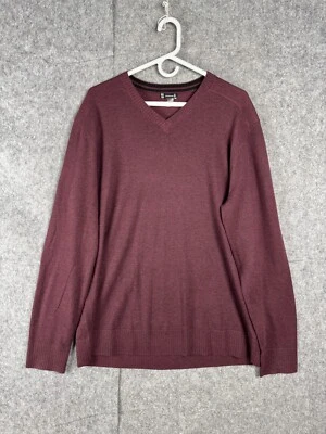 Smartwool Sparwood Sweater Mens XL V-Neck Nylon Wool Pullover Tibetan Red - Image 1 of 4