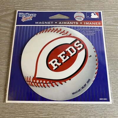 Cincinnati Reds Baseball Magnet NEW in package MLB Auto Truck Car Sticker Decal - Image 1 of 3