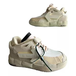 Off White Turnschuhe Größe 8 Puzzle Couture hohe Turnschuhe cremefarben - Bild 1 von 24