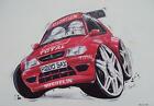 Citron Saxo Rally - Classic Car Art Print Ready To Frame Wall Art 42cm x 30cm