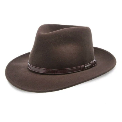 STETSON Men's Cruiser Crushable Soft Wool Felt Fedora Hat - All Colors & Sizes - Image 1 of 4