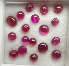 Antique Round Natural Red Genuine Burma Cabochon Ruby Rubies 3-4mm