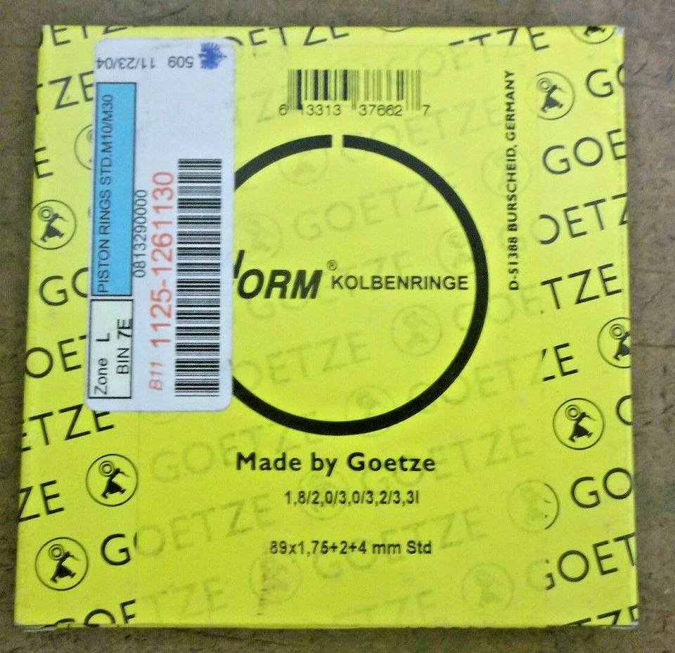 Engine Piston Ring Set - Goetze 11 25 1 261 130 - Image 1 of 1