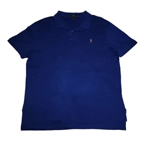 Polo Ralph Lauren Shirt Mens XXL Pima Soft Touch Short Sleeve Casual Blue FLAW - Picture 1 of 24