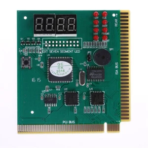 4-Digit LCD Display Diagnostic Card Ribbon Cable Motherboard Tester PCI Card - Photo 1/12