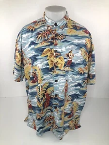 ROBERT STOCK- HAWAIIAN PIN UP HULA GIRL Ukulele Fisherman XL Shirt - Picture 1 of 8