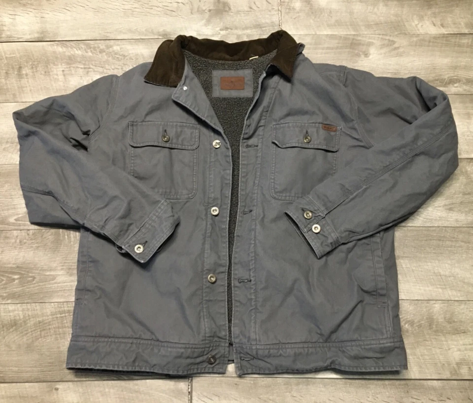 Chaqueta Abrigo Woolrich Trucker Gris Poliéster Forrado Mujer Tareas Talla XL Campo Foto 1 de 4