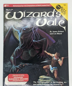 FEZ I: WIZARD'S VALE / AD&D 1a edición / 1a edición / 1a impresión / en muy buen estado + / nunca usado realmente - Imagen 1 de 4