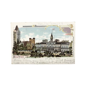 Postal indivisa del Ayuntamiento de Nueva York P01A: 1906 Nueva York con estampilla de Franklin 1903 #300 1 ¢ - Imagen 1 de 2
