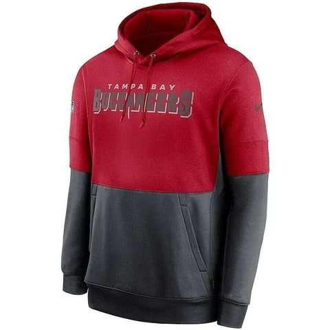 Tampa Bay Buccaneers Nike Sideline Impact Lockup Performance Pullover Hoodie NFL Cover