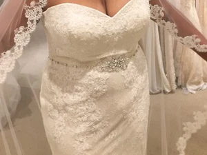 Brand New Blue Enzoani Wedding Gown Size 20 ~ With Tag - Picture 1 of 3