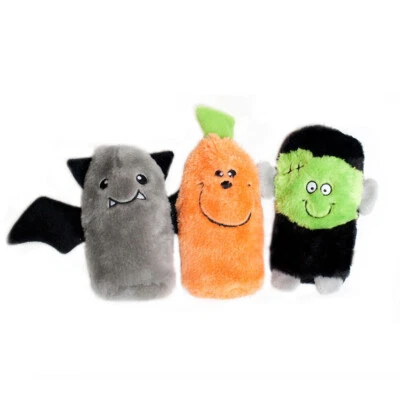 Zippy Paws Halloween Squeakie Buddie Dog Toys 3-pack - Frankenstein, Pumpkin & B - Image 1 of 2