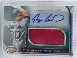 2012 Topps Finest Ryan Lavarnway Jumbo Relic Rookies Green Refractor #154 /199 - Picture 1 of 1