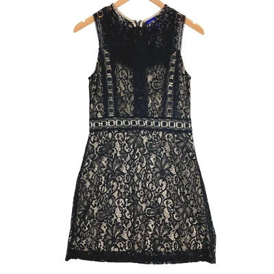 Disney Beauty and the Beast Girls Black & Beige Sleeveless Back Zip Dress Size M - Image 1 of 4