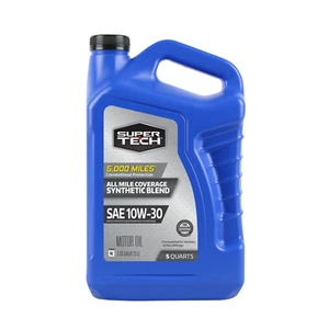 Super Tech All Mileage Synthetic Blend Motor Oil SAE 10W-30, 5 Quarts - Picture 1 of 6