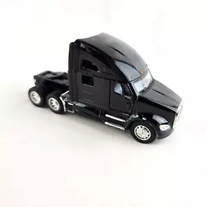 Kinsmart Diecast 1/68 Scale Kenworth Semi Truck Black Toy Car - Foto 1 di 9