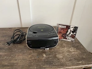 Sony Dream Machine ICF-CD815 FM/AM Radio CD-R/RW Dual Alarm Clock White Black !! - Picture 1 of 9