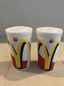 2 Vintage  McDonalds Plastic Soda Pop Drink Cup - Play Food