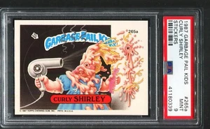 1987 Garbage Pail Kids Stickers #265a CURLY SHIRLEY PSA 9 MINT - Picture 1 of 3