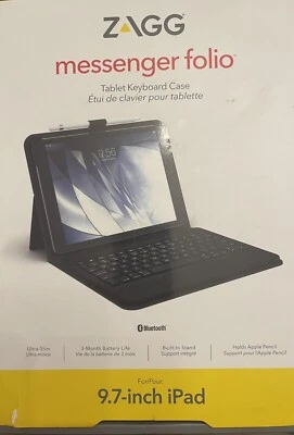ZAGG ID8MBN-BB0 iPad Pro 9.7" Keyboard Folio Case - Black FREE SHIPPING! - Image 1 of 2