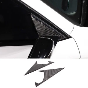 Cubierta exterior del triángulo de pilar A borde de fibra de carbono para BMW X3 2018-2022 - Imagen 1 de 11