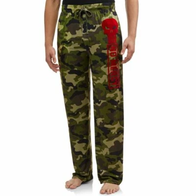 Pantalones de salón pijama camuflados Punisher No Mercy Marvel para hombre nuevos con etiquetas S, XL, 2XL Foto 1 de 4