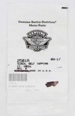 TORNILLO AUTORROSCANTE HARLEY DAVIDSON NUEVO OEM 2501A CANTIDAD 2 Foto 1 de 4
