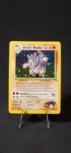 Pokemon Brock's Rhydon 002/132 Gym Heroes Holo NM/VLP - Picture 1 of 3