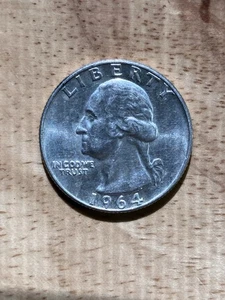 1964 D Washington Quarter 90% Silver US Coin - Picture 1 of 2